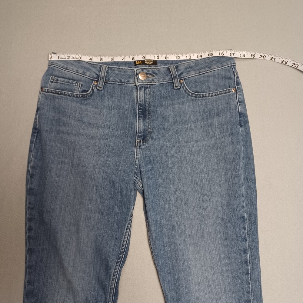 Lee Jeans Womens 14M Blue Regular Fit Bootcut Mid Rise Stretch Denim 103522567 - Picture 4 of 13